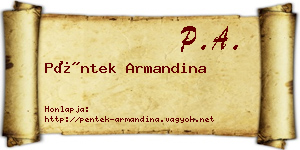 Péntek Armandina névjegykártya